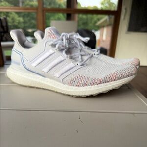 Adidas White and Multicolor Running Shoes